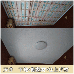 下地からの天井工事