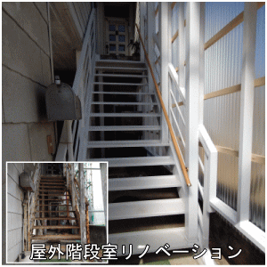 屋外階段室リノベーション②