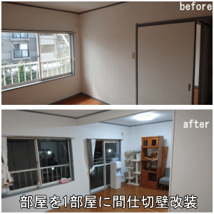 間仕切壁改装
